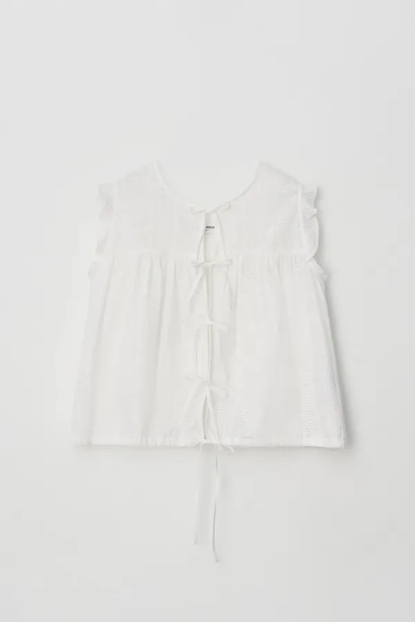 two way string blouse - ivory