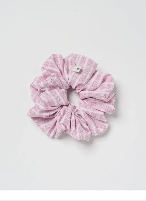 [2차] Check Scrunchie M(Pink)