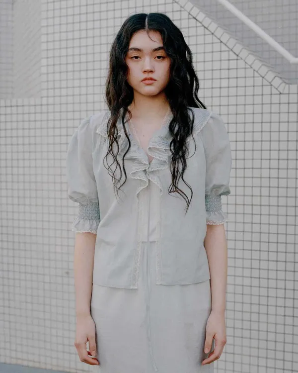 [3차] flétta Silk Butterfly Blouse_2 Colors