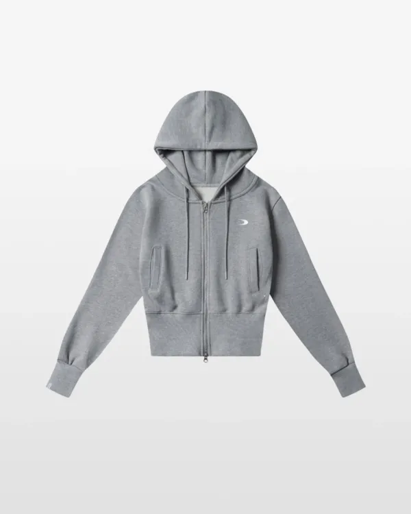 TEW 2026 Slim Zip-up Hoodie (melange grey)