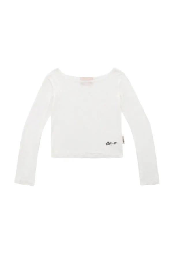 MONO BOAT NECK LONG SLEEVE WHITE