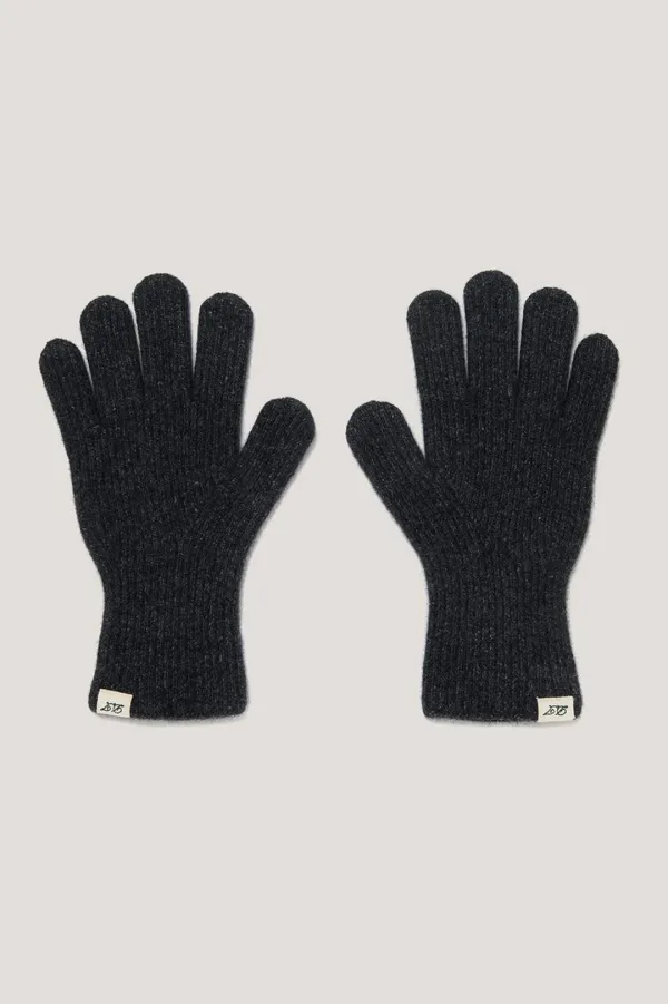 WHOLEGARMENT KNIT GLOVES CHARCOAL GREY