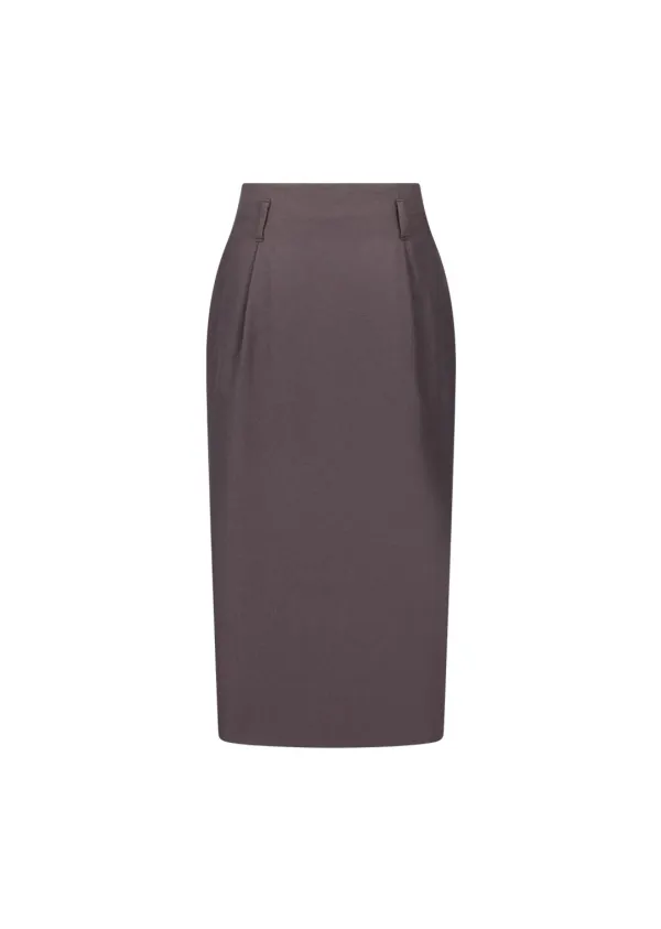 [예약주문] Wool pencil skirt, Burgundy
