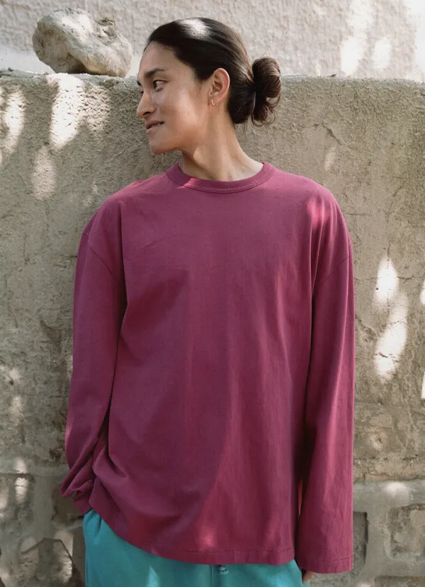 Small pocket long sleeve (Unisex)_Raspberry Radiance