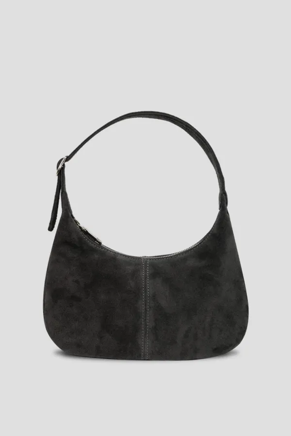 Suede Slit Hobo Bag Mini_gray *2일이내 출고