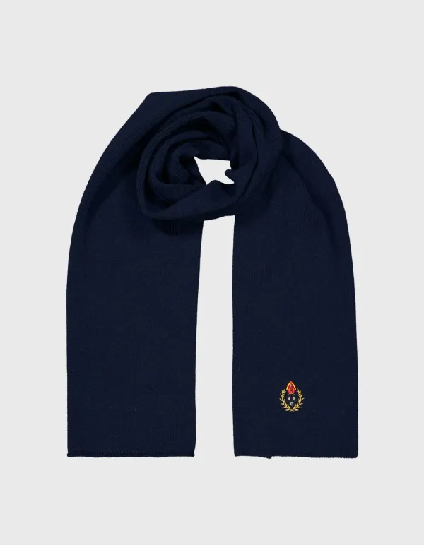 CREST WOOL MUFFLER / Navy