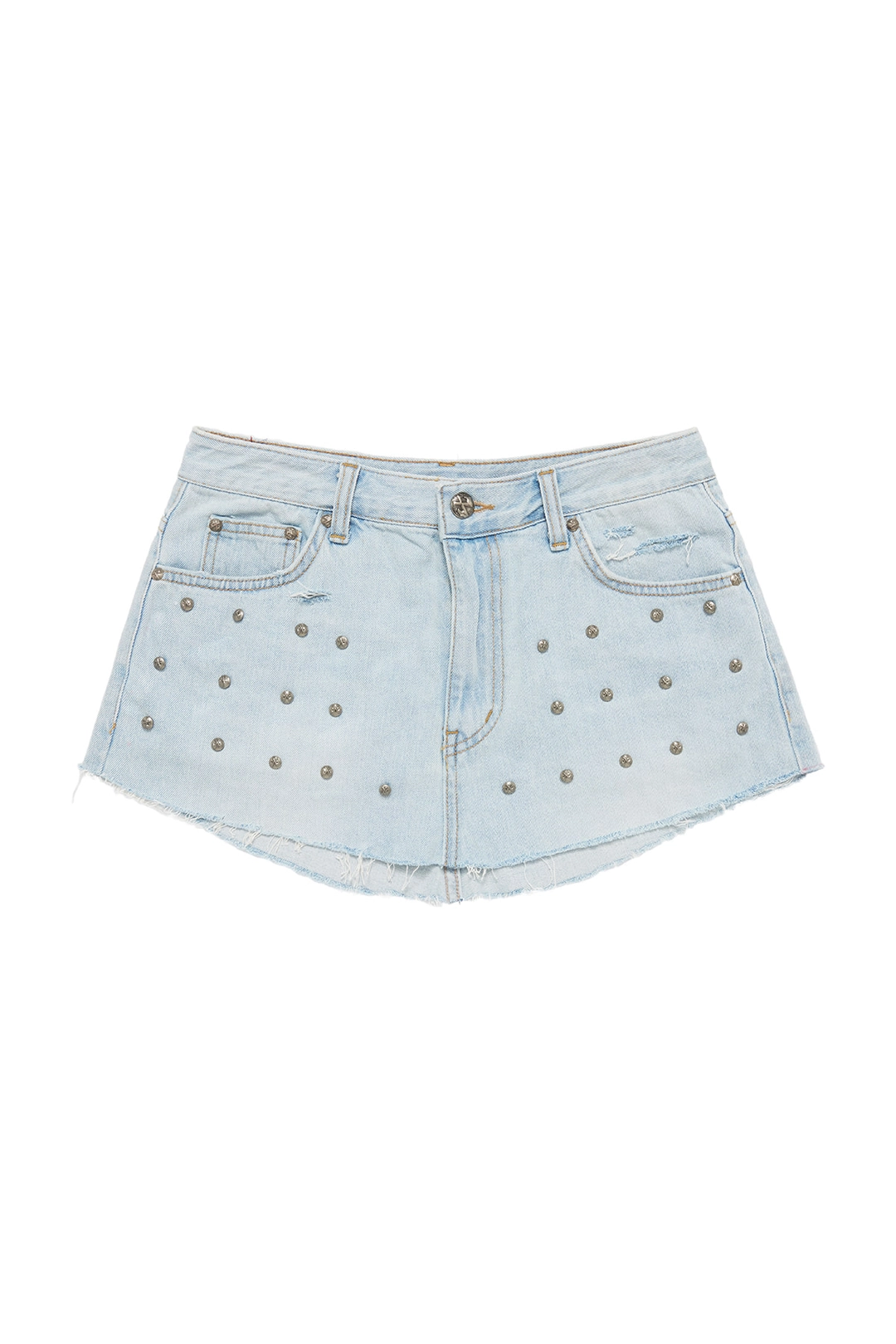 와이이이엘 (REMIX) RED HEART LOGO DENIM SHORTS SKIRT 상품 이미지 1