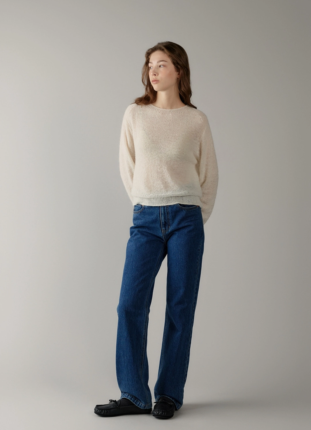 블랭크공삼 alpaca sheer pullover (ivory) 상품 이미지 3