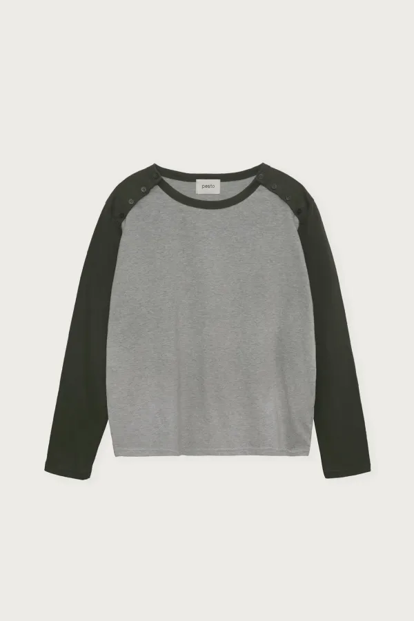 BUTTON RAGLAN T-SHIRT MOON