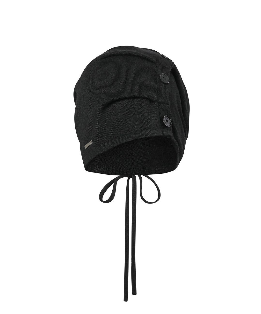 미세키서울 Cowl shirring string beanie BLACK 상품 이미지 1