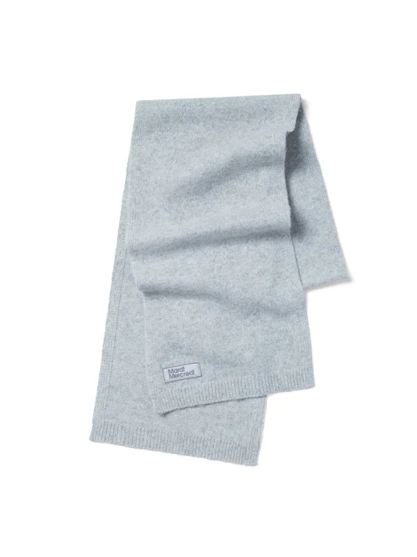 WOOL MUFFLER SQUARE LOGO_HEATHER