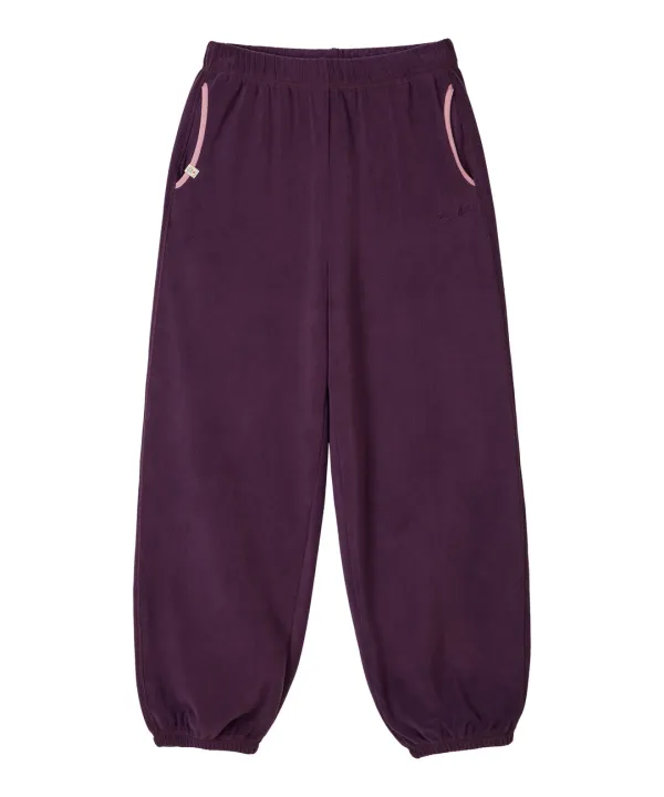 Wintry Fleece Jogger Pants-Purple