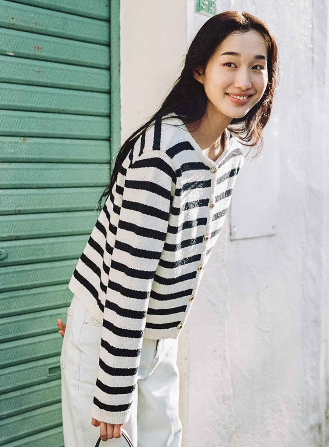 망고매니플리즈 ERIN BOUCLE CARDIGAN_STRIPE 상품 이미지 2