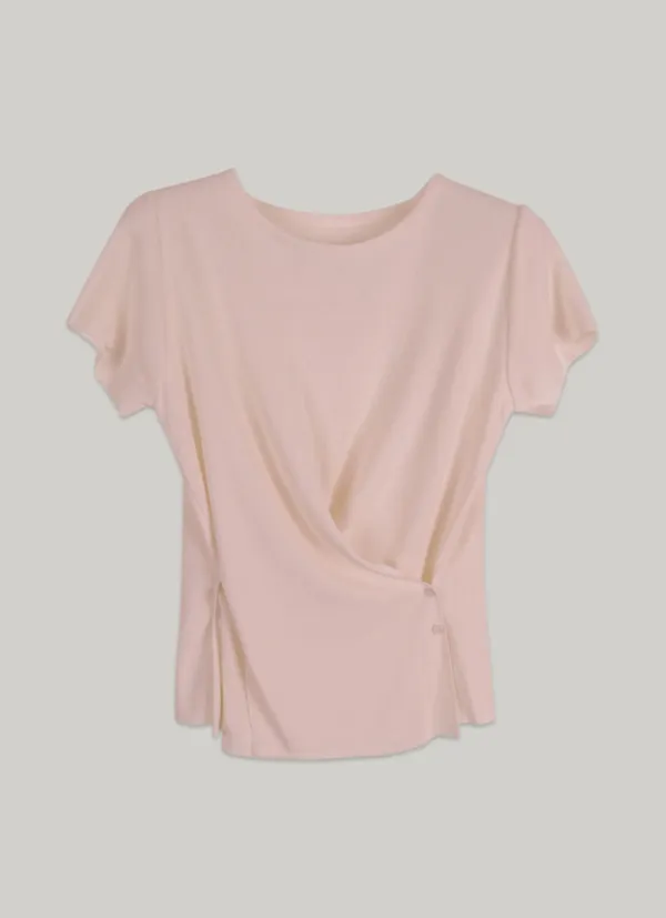 comos 1474 cross button wrap knit (pink)