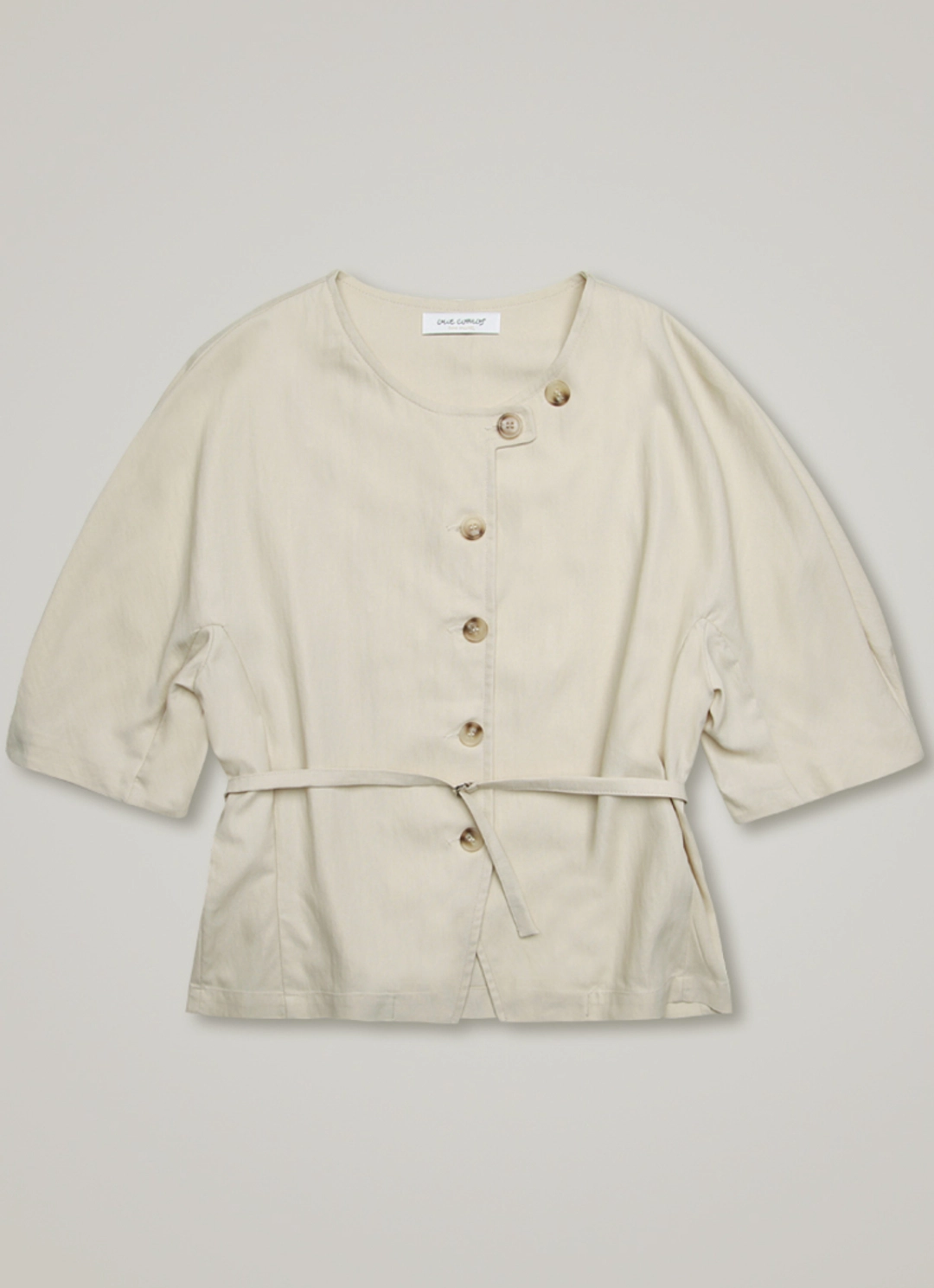 아워코모스 comos 835 Stitch raglan sleeve belt blouse (beige) 상품 이미지 1