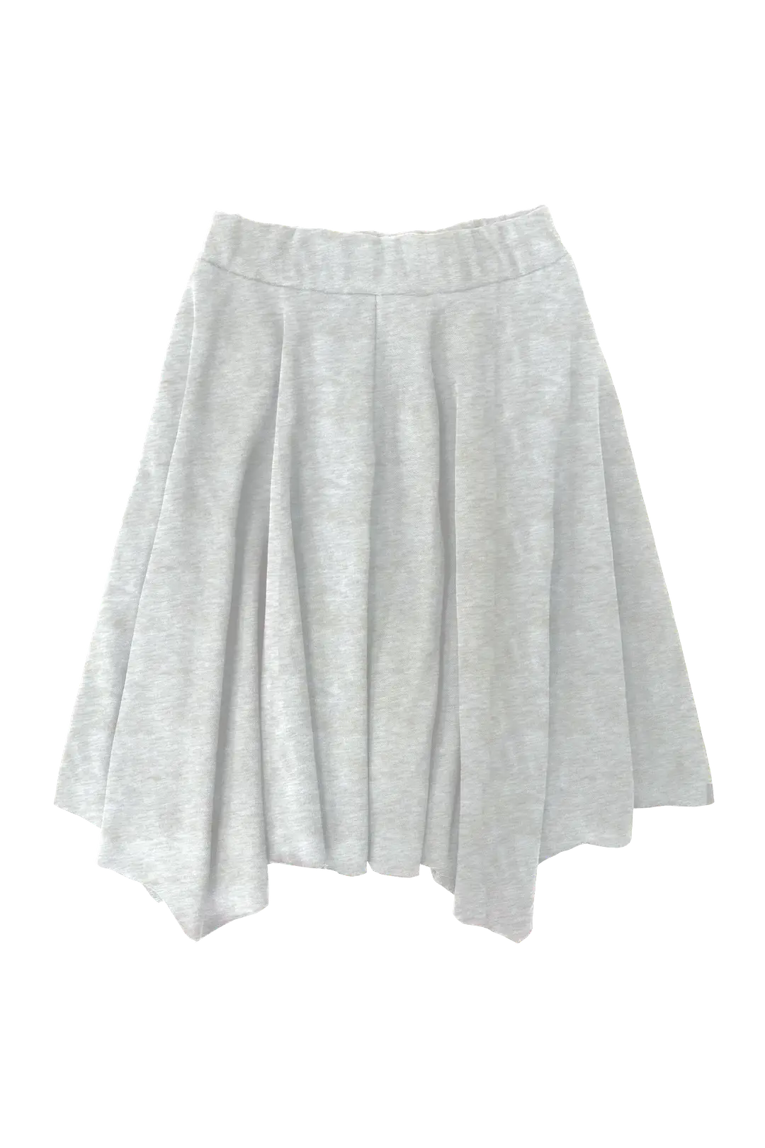 체메씨 BOW UNBALANCED SKIRT (WHITE MELANGE) 상품 이미지 2