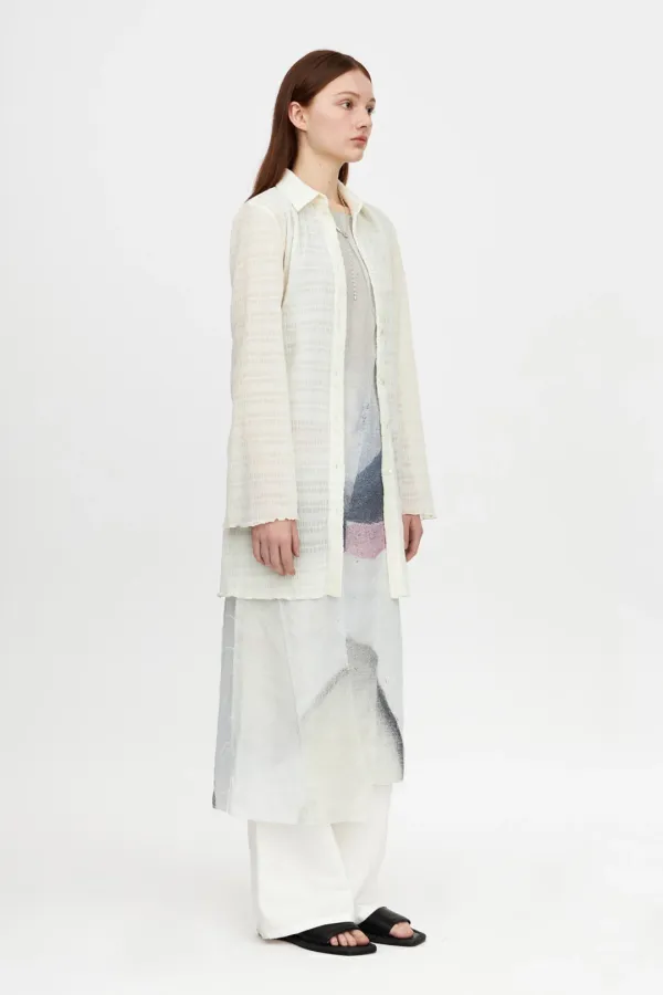Smocked Longline Shirt