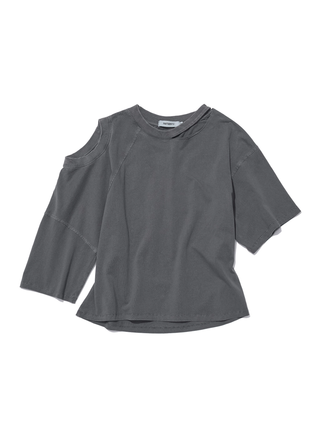 파르티멘토 [WOMEN] 2WAY CUT-OUT DECONSTRUCTED TOP_CHARCOAL 상품 이미지 1