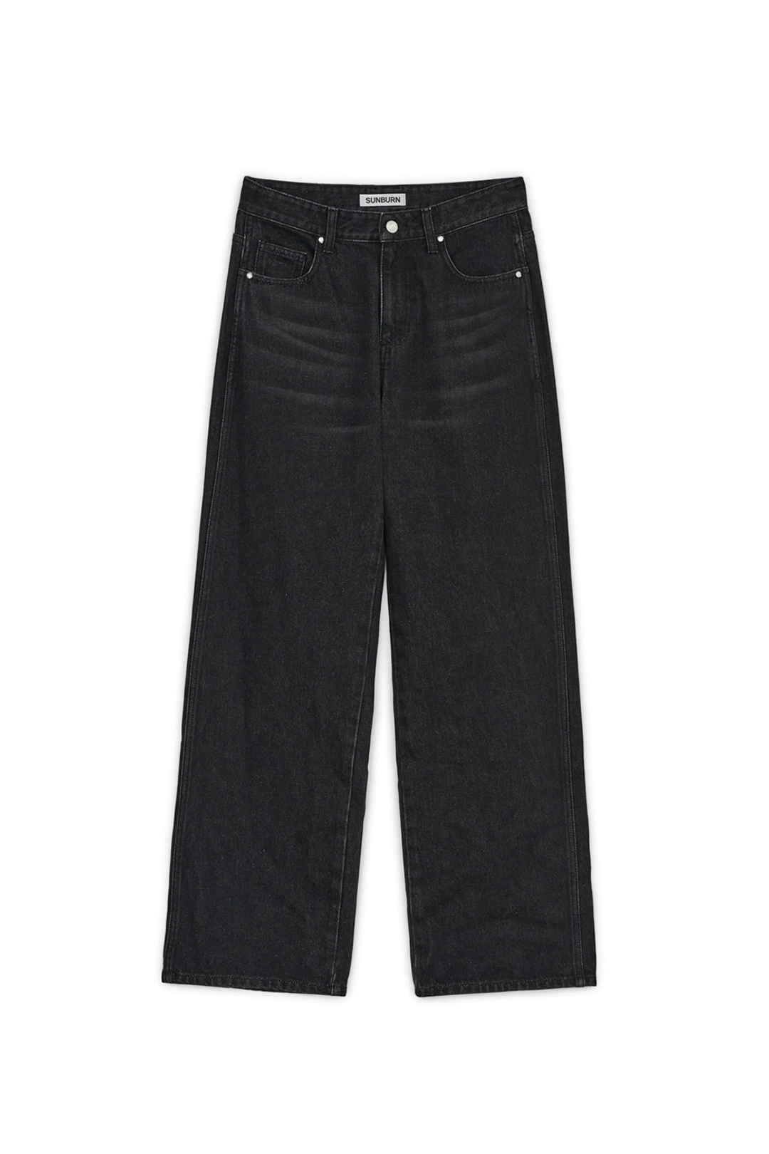 썬번프로젝트 STRAIGHT DENIM PANTS, BLACK 상품 이미지 1