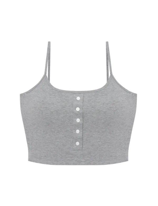 BUTTON BRA TOP_GREY