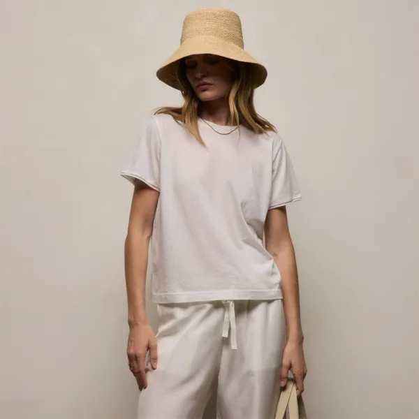 Cotton Cashmere Tee - Off White