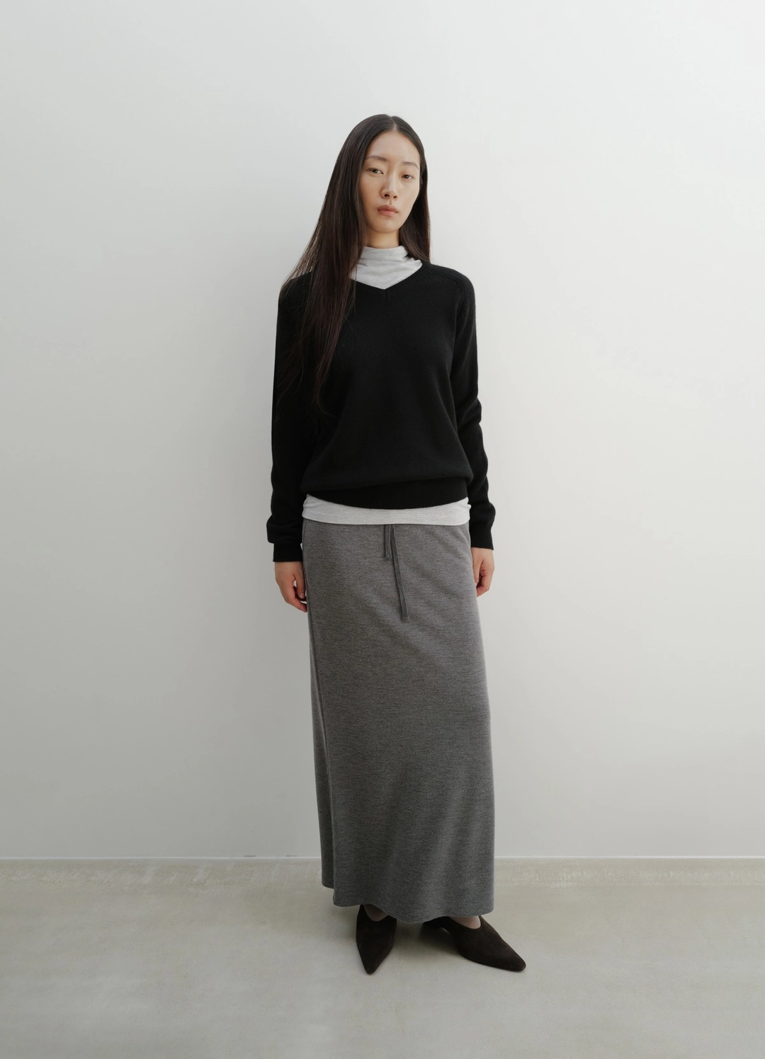 렉스핑거마르쉐 Soft High Neck Top / Light Gray 상품 이미지 1