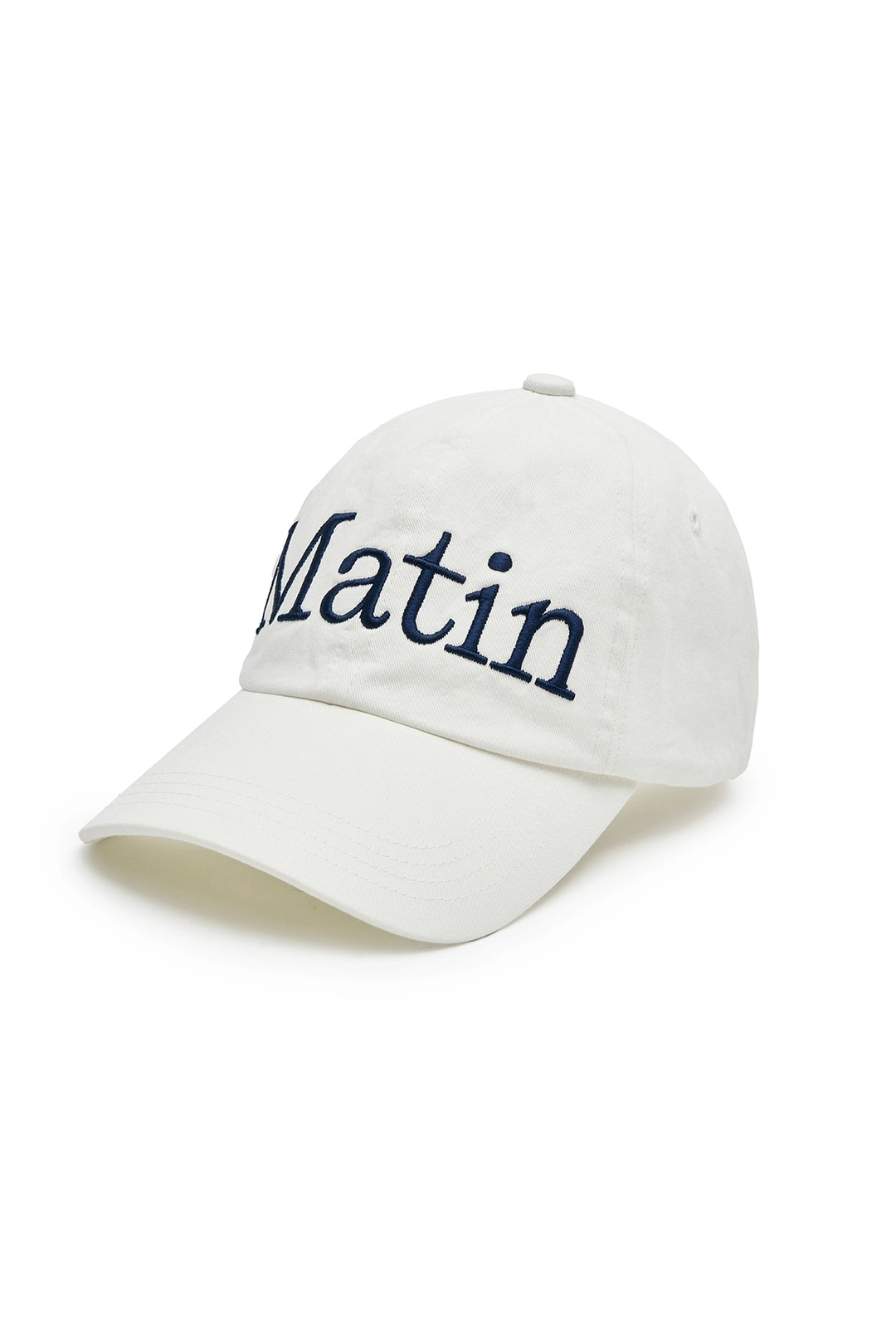 마뗑킴 MATIN LOGO STITCH BALL CAP IN WHITE 상품 이미지 2