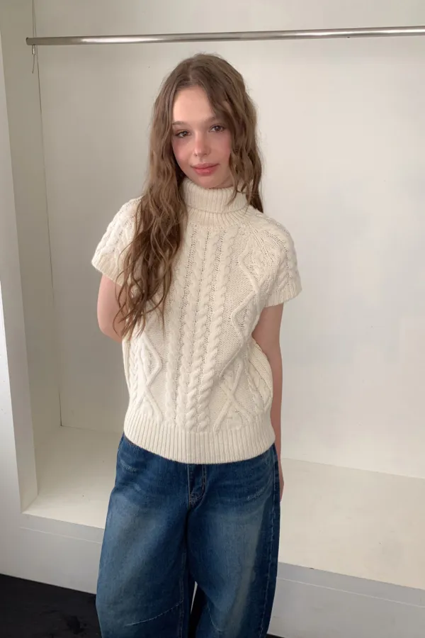 (시즌오프) Note Knit Top / Ivory