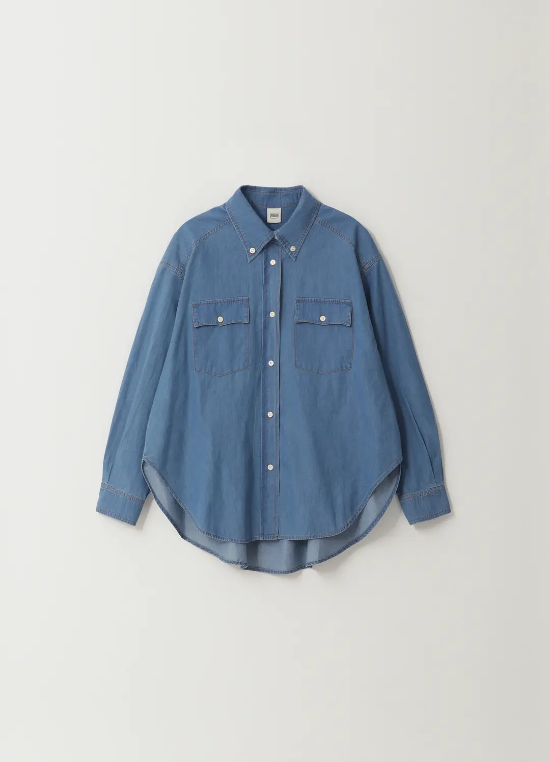 페블엠 Denim Washed Shirt - Blue 상품 이미지 1