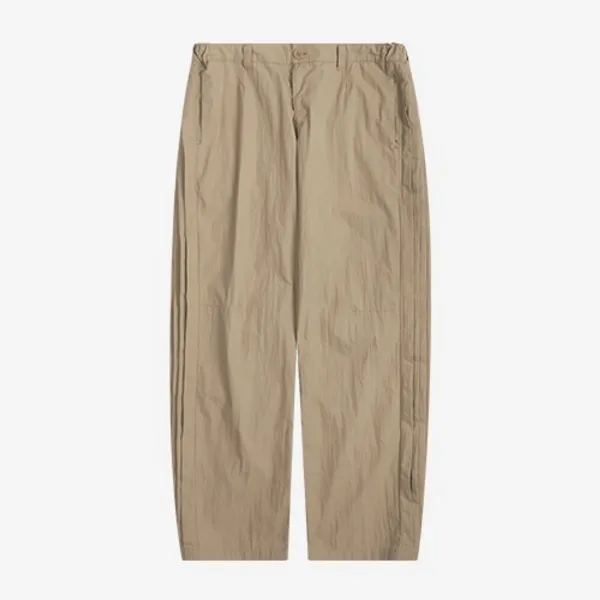 AUTHENTIC NYLON PINTUCK STRAIGHT PANTS (BEIGE)