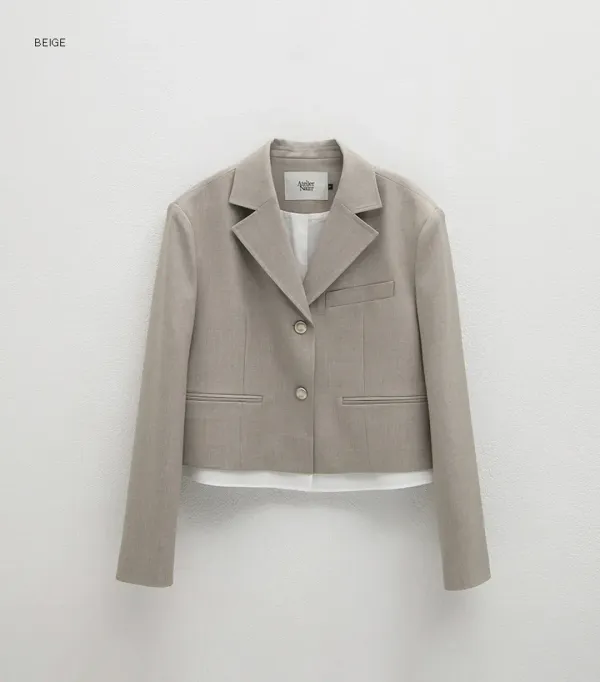 (JK-3008)LAYERED LINING JACKET