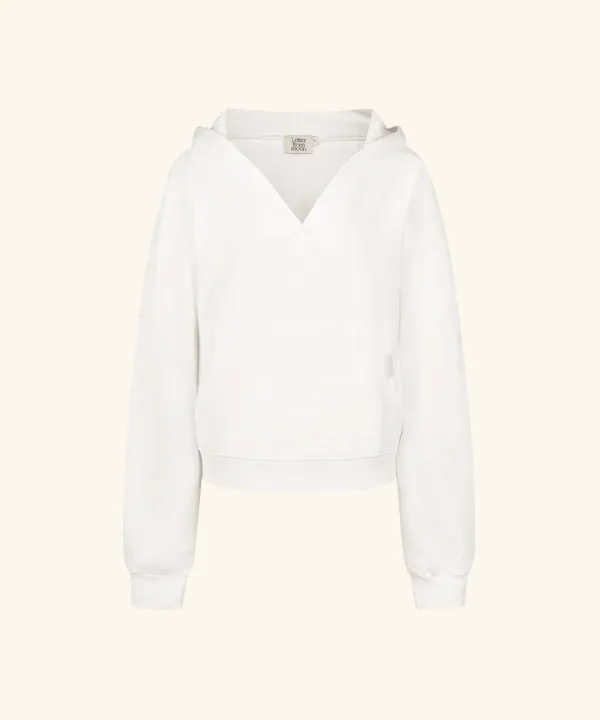 Letters Archive V-Neck Hoodie ( Ivory )