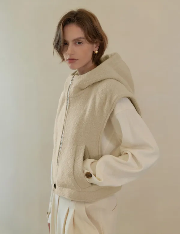 Noel Hooded Vest (Cream)