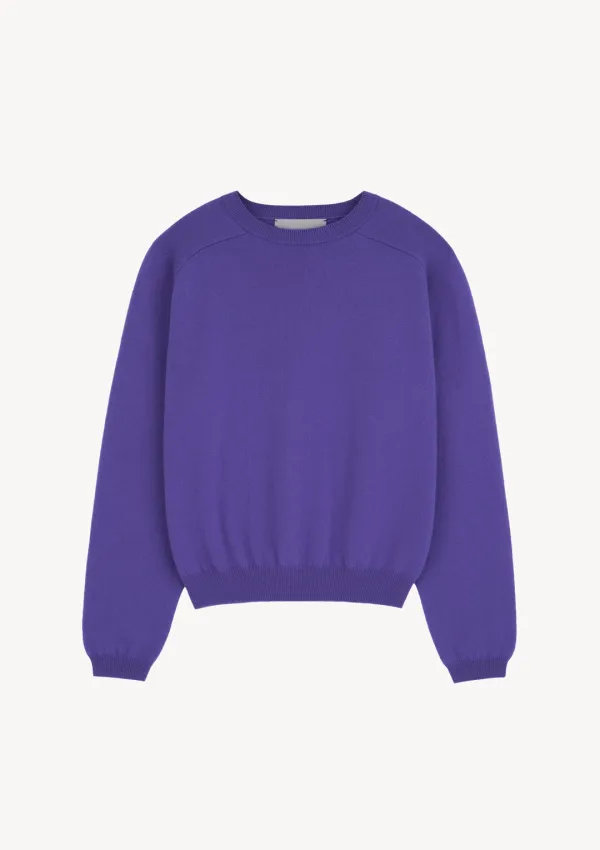 Milo Cashmere Round Knit in Purple