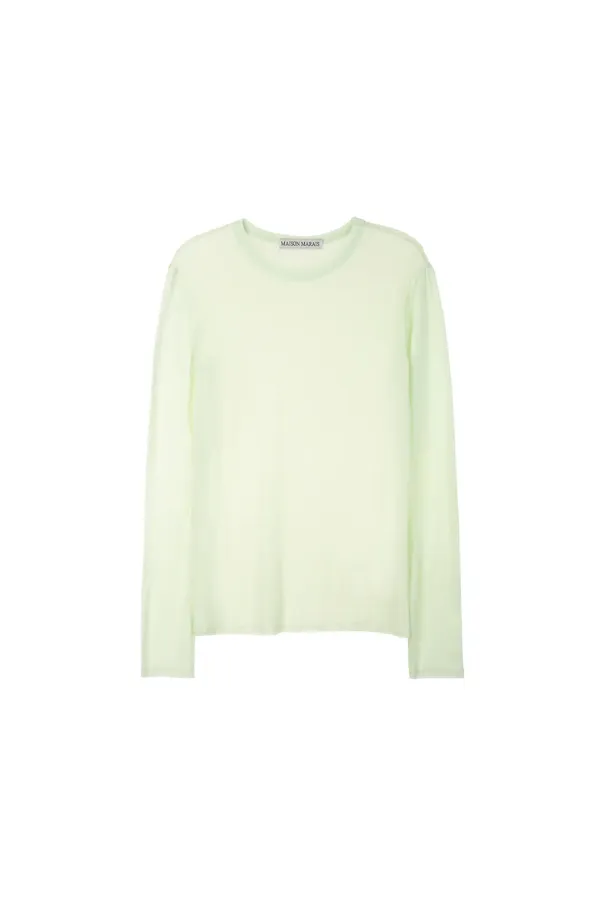 Tencel Long Sleeve T-shirt , Lime