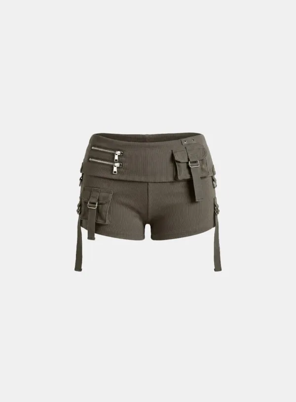 [6/19 발송] [w-srt26-024] 델타 유틸리티 코튼립 폴드오버 쇼츠 - 밀리터리 그린