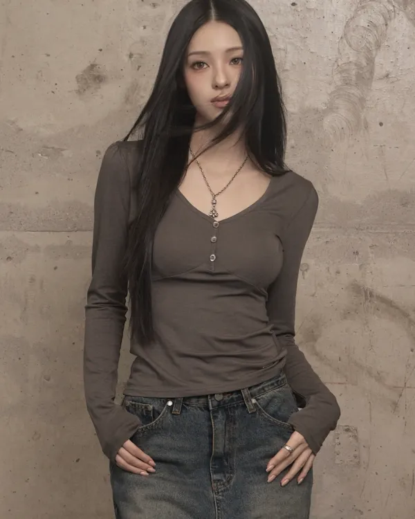 Puff Long Sleeve (charcoal)