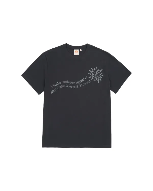 HS Travel Agency Wave Logo Tee_Charcoal