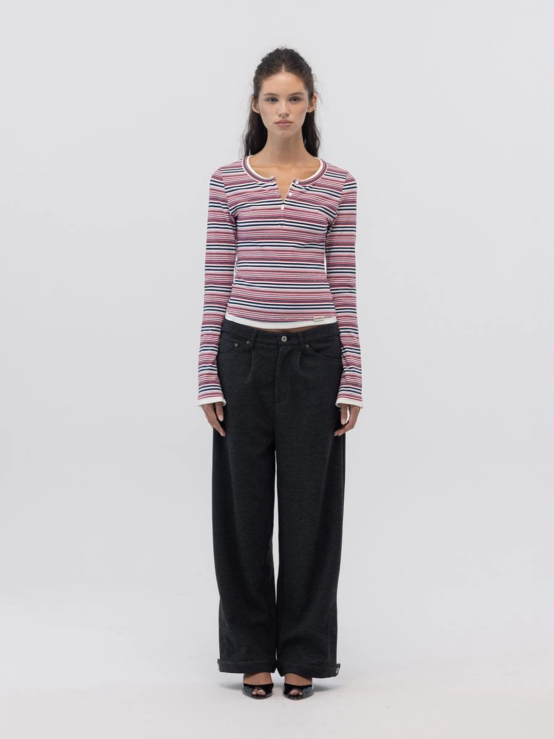 글로니 COMMA JERSEY PANTS (CHARCOAL) 상품 이미지 1