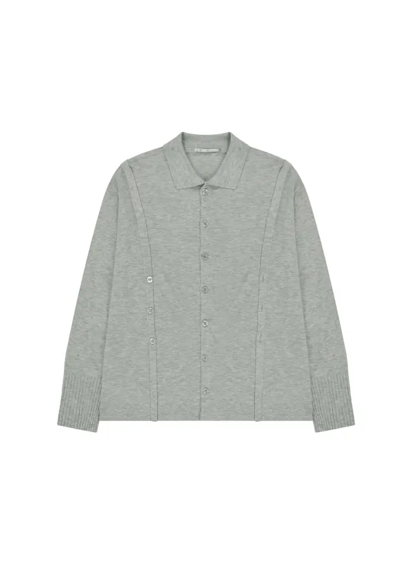 [2ND] BUTTONED FIT CARDIGAN, MELANGE GRAY
