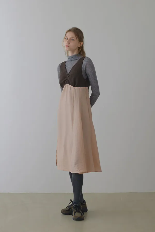 Charlotte layered dress_brown