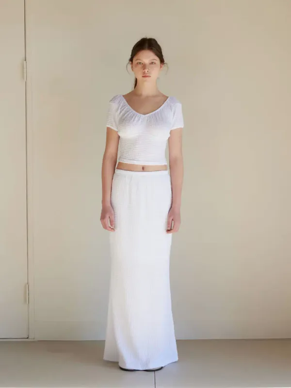 ROSE LONG SKIRT / WHITE