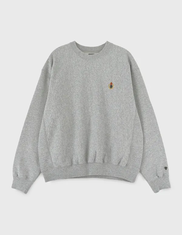 CREST WASHED 221 CREWNECK / M.Grey(7%)
