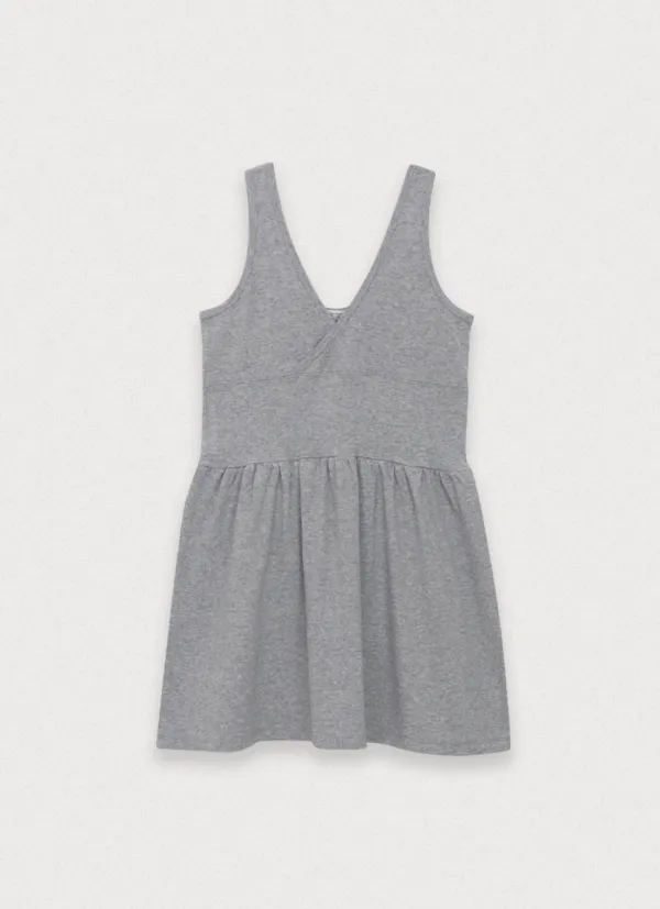 Jacquard cotton dress - grey