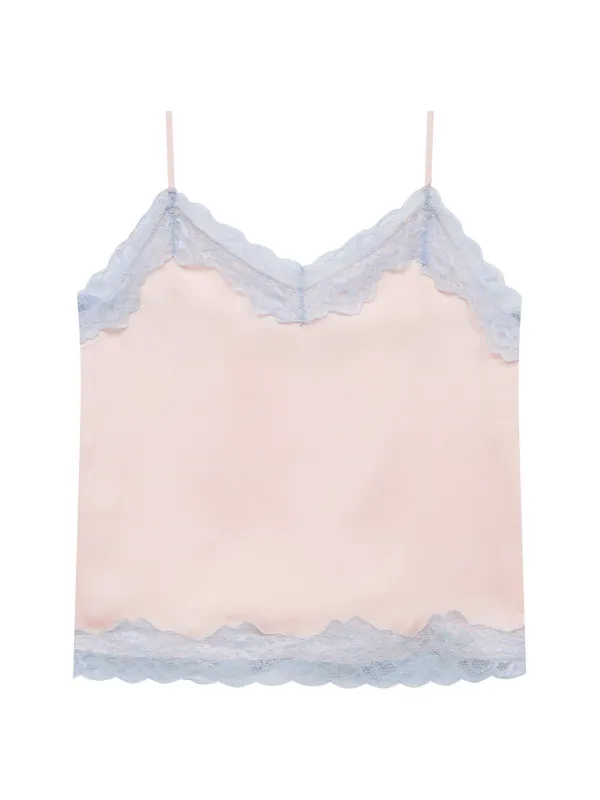 LACE SATIN SLEEVELESS (PINK)