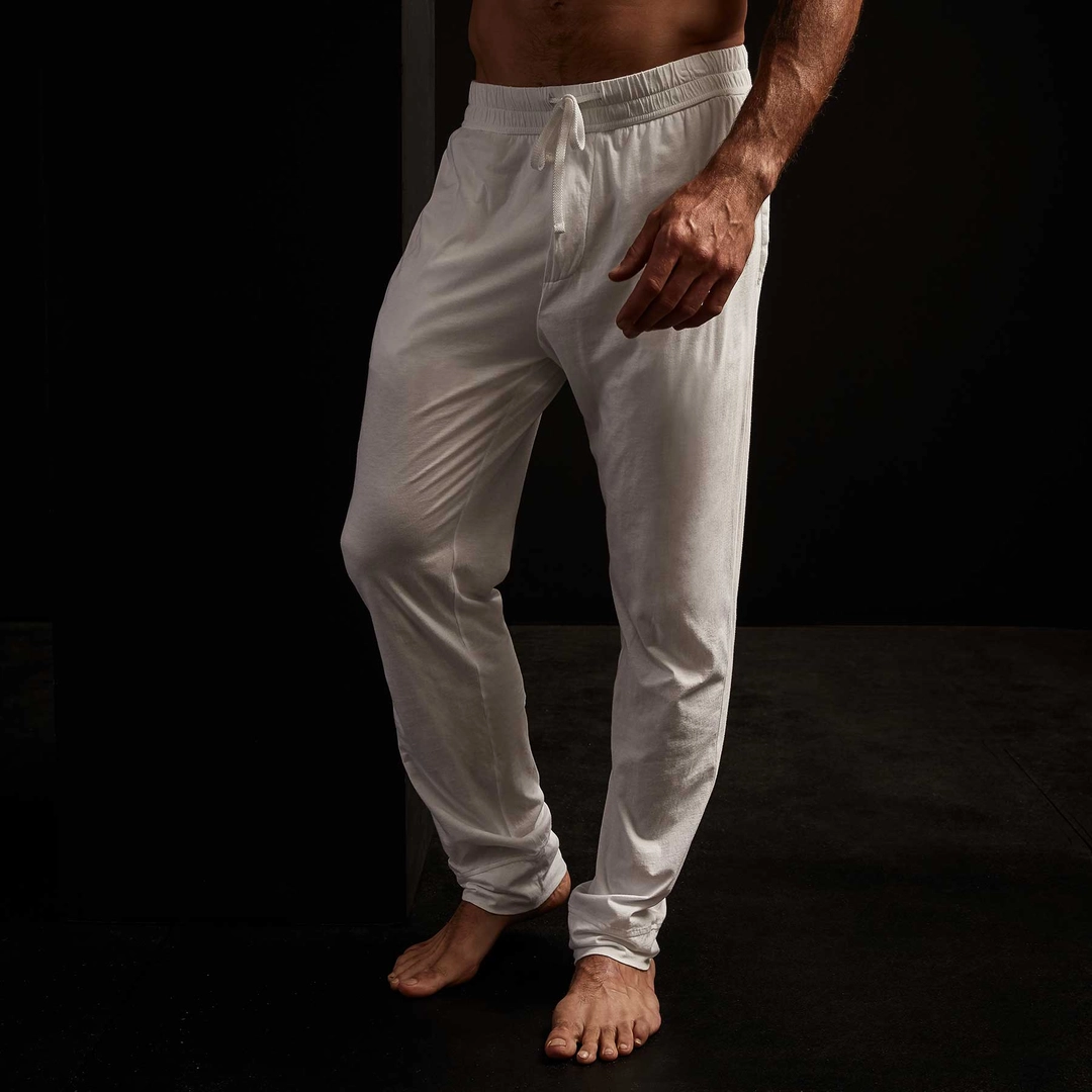 제임스펄스 Luxe Lotus Jersey Tapered Lounge Pant - White 상품 이미지 1