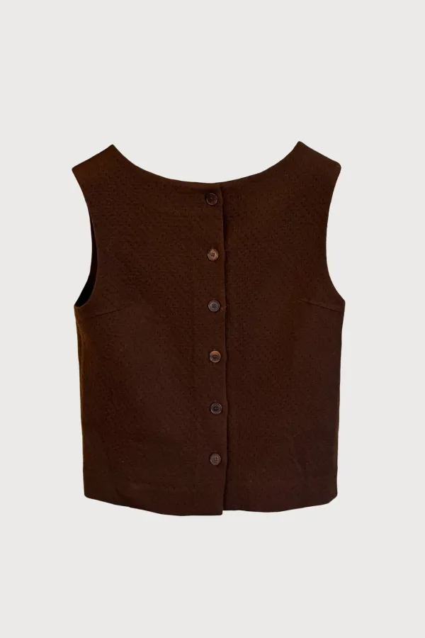Two-sided wool vest