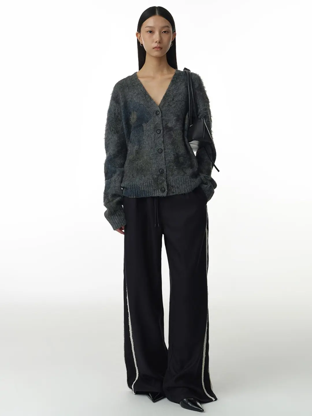밀로 우먼 Twill Wide Track Pants [Deep Navy] 상품 이미지 2