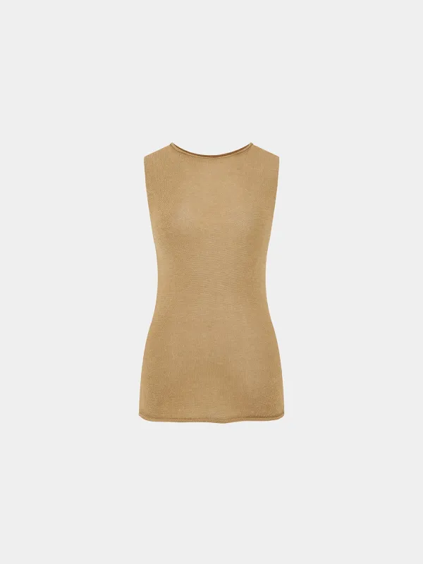 Sella linen blended sleeveless KN