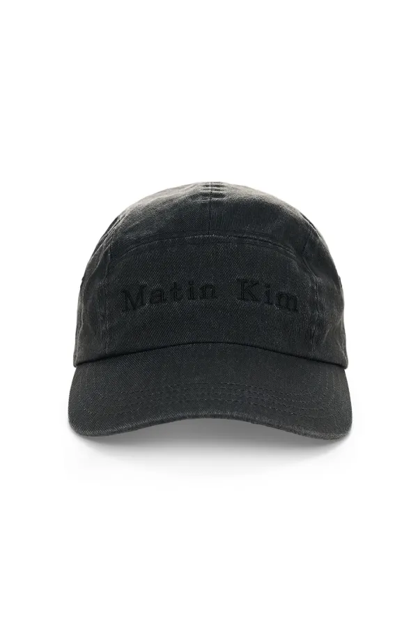 MATIN WASHED CAMP CAP IN BLACK